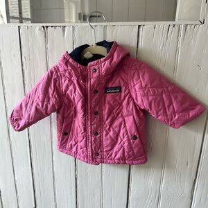 Patagonia Kids Pink Quilted Jacket 3-6 mo